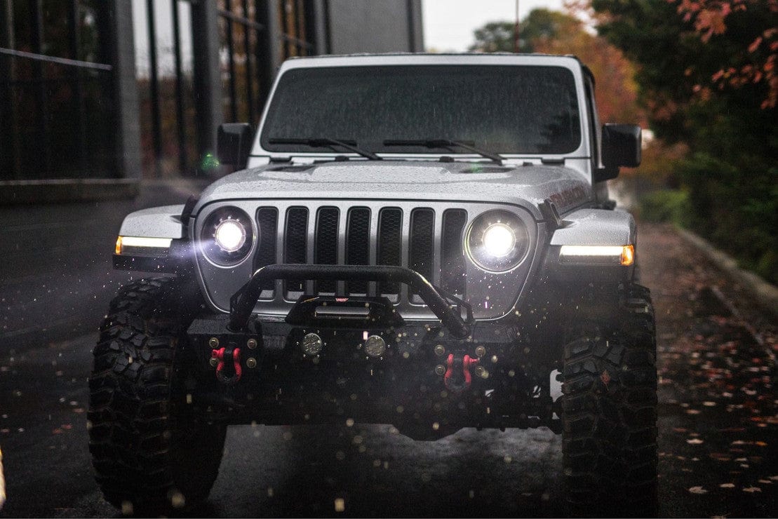 theretrofitsource Prebuilt Headlights JEEP WRANGLER JL (18+): 7IN LED HEADLIGHT ADAPTERS